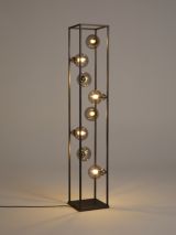 Nkuku Chapda Floor Lamp, Antique Brass