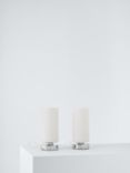 John Lewis Ridge Opal Glass Touch Lamps, White, Set of 2