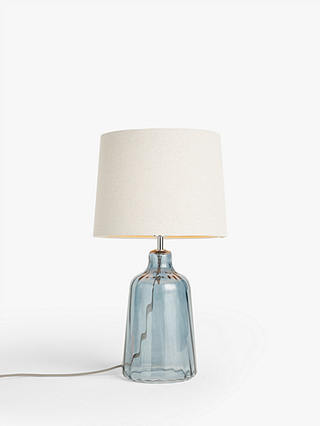 John Lewis & Partners Fluted Glass Table Lamp, Smoke