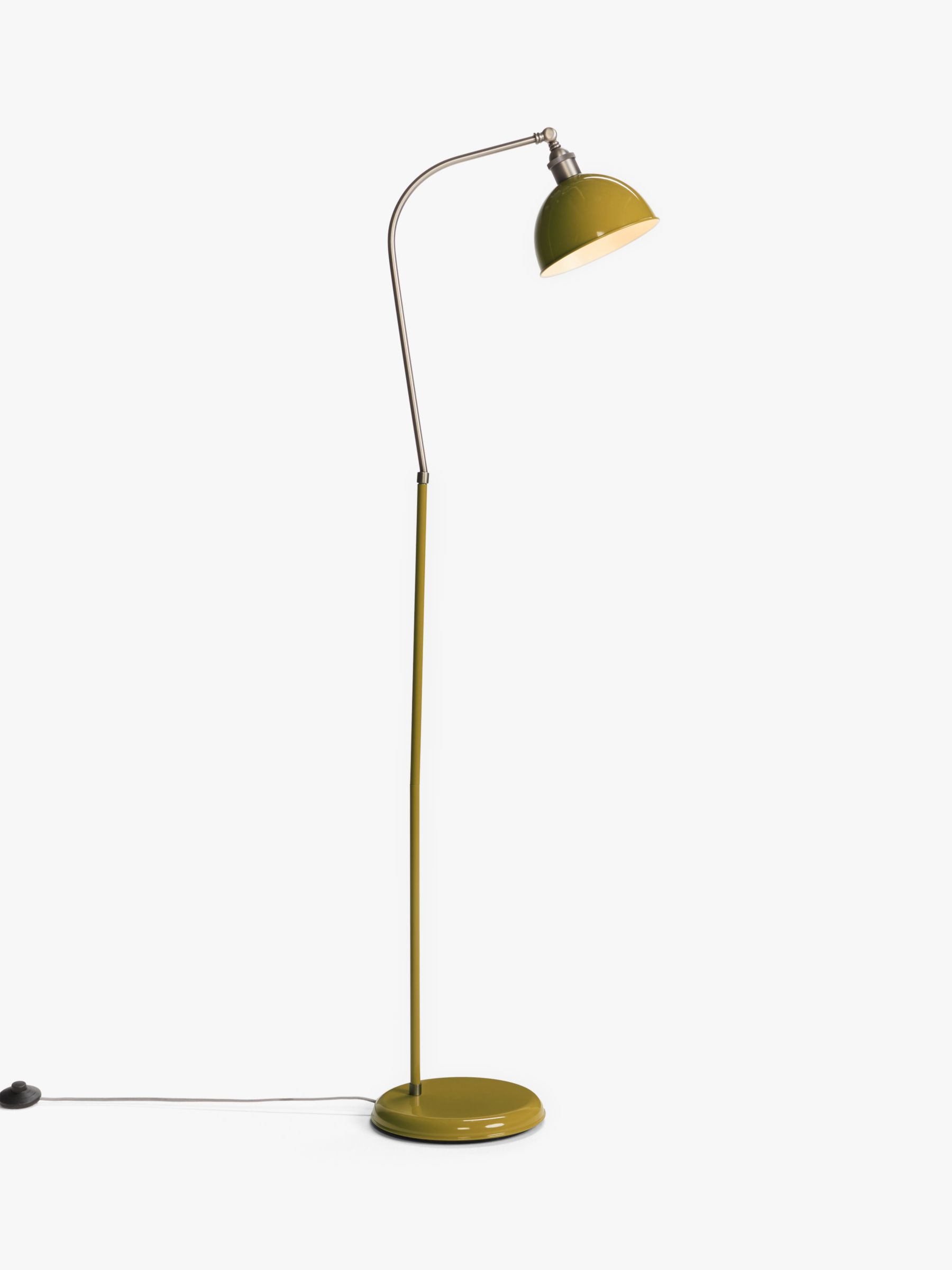 John Lewis & Partners Baldwin Floor Lamp, Gloss Olive