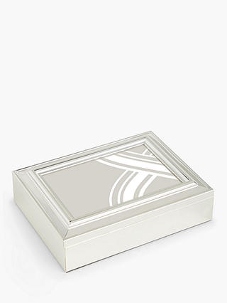 John Lewis & Partners Constance Photo Frame Keepsake Box, 4 x 6" (10 x 15cm), Silver Plated