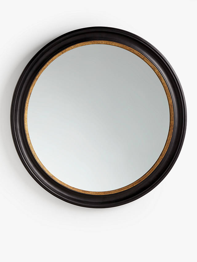 John Lewis Partners Georgian Large, Black Round Mirror 100cm