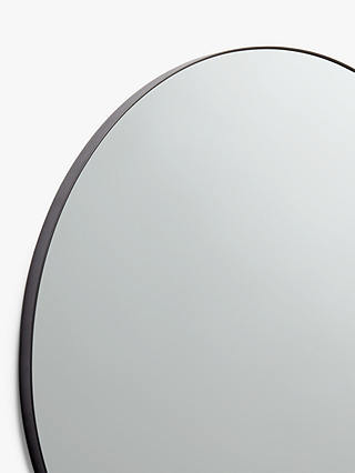Metal Frame Round Mirror 80cm Black, Large Black Round Mirror 80cm
