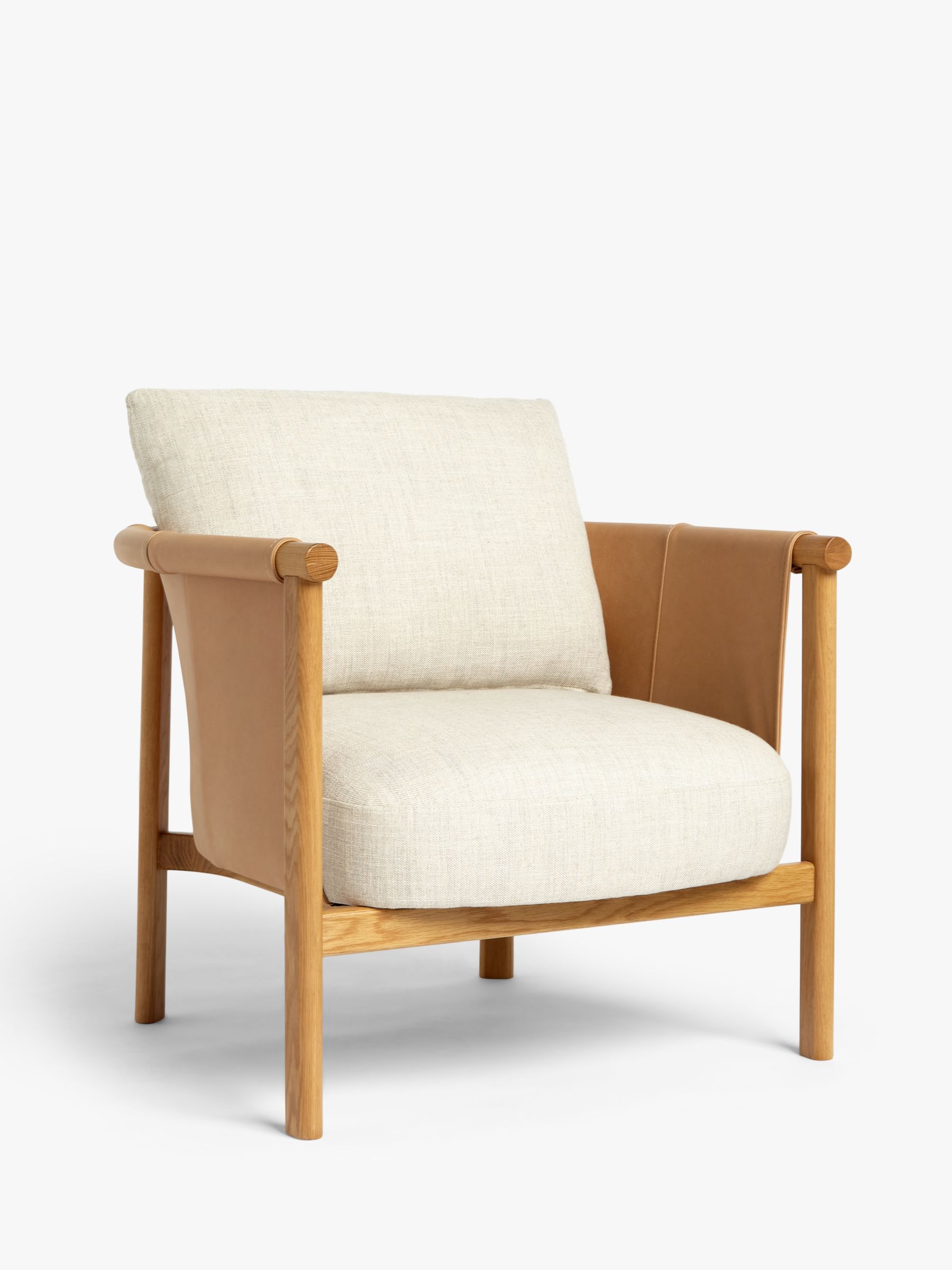 Sling Armchair Light Leg, Leather Slingback Chair