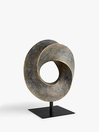 John Lewis & Partners Twisted Ring Sculpture, Bronze, H40cm