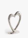 John Lewis & Partners Heart Sculpture, Silver, H28.5cm