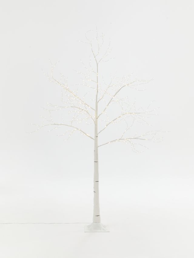 John Lewis & Partners Pre-Lit Birch Twig Tree, Pure White, 6ft