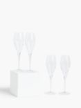 John Lewis Connoisseur Champagne Flutes, Set of 4, 270ml, Clear