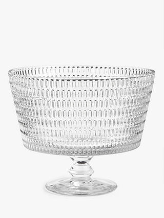 John Lewis Decorative Glass Dessert & Trifle Comport Bowl, 20cm, Clear