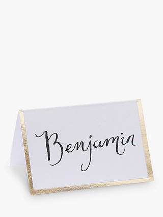 Ginger Ray Gold Border Place Cards, Pack of 10