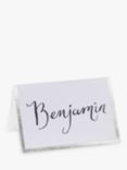 Ginger Ray Silver Border Place Cards, Pack of 10