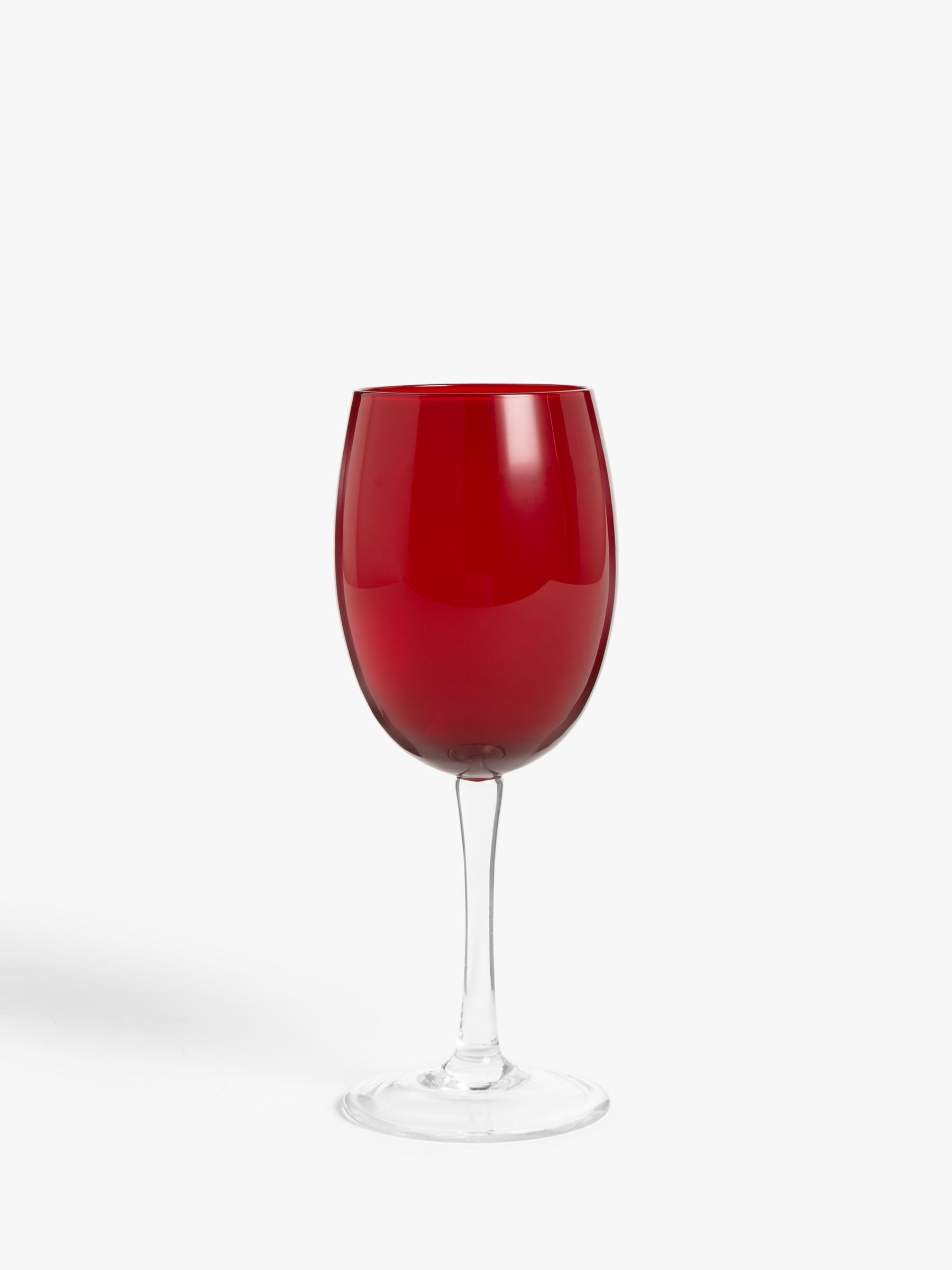 John Lewis & Partners Traditional Wine Glass, 280ml, Red