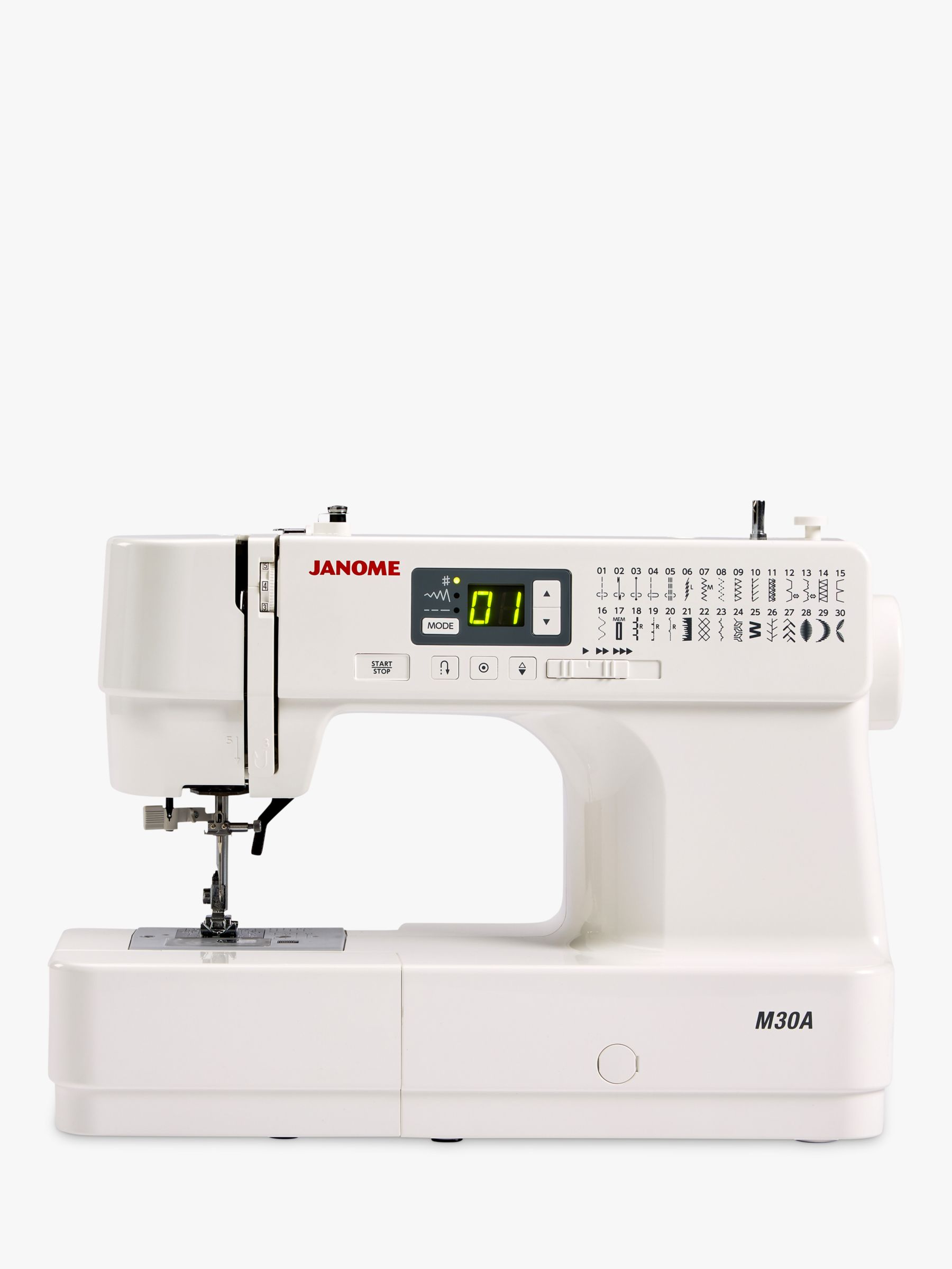 Janome M30A Sewing Machine, White