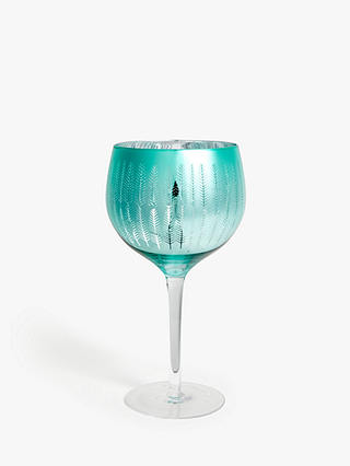 John Lewis & Partners Pine Tree Gin Glass, 700ml, Green