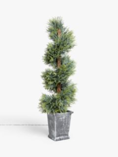 John Lewis & Partners Potted Topiary Pre-lit Christmas Tree, 5ft