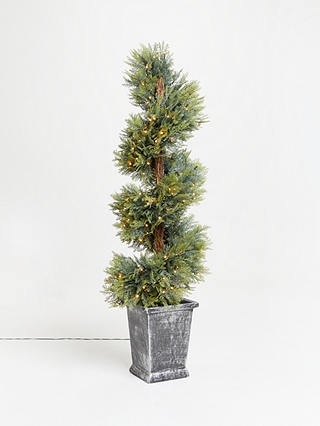 John Lewis & Partners Potted Topiary Pre-lit Christmas Tree, 5ft