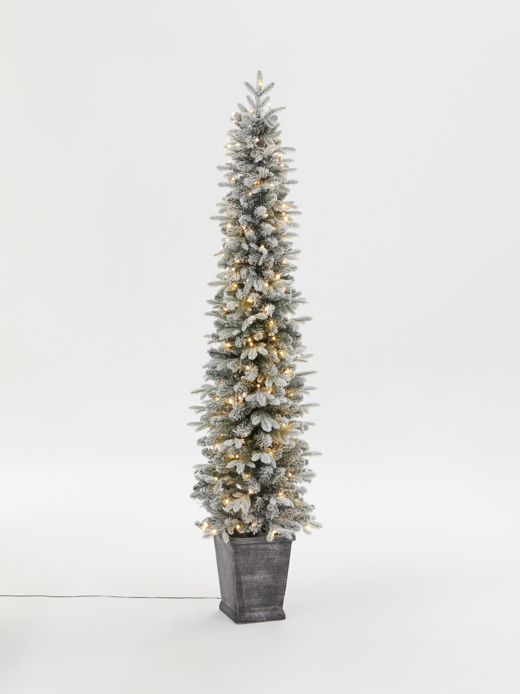 John Lewis & Partners Verbier Potted Pre-lit Christmas Tree, 7ft