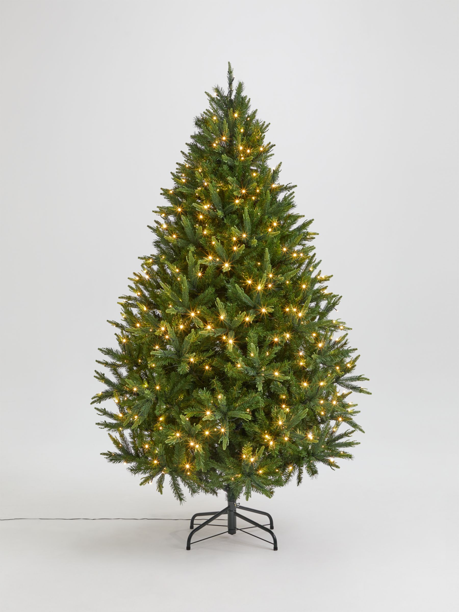 7Ft Pre-Lit Decor PVC Christmas Tree Spruce Hinged w/700 ...