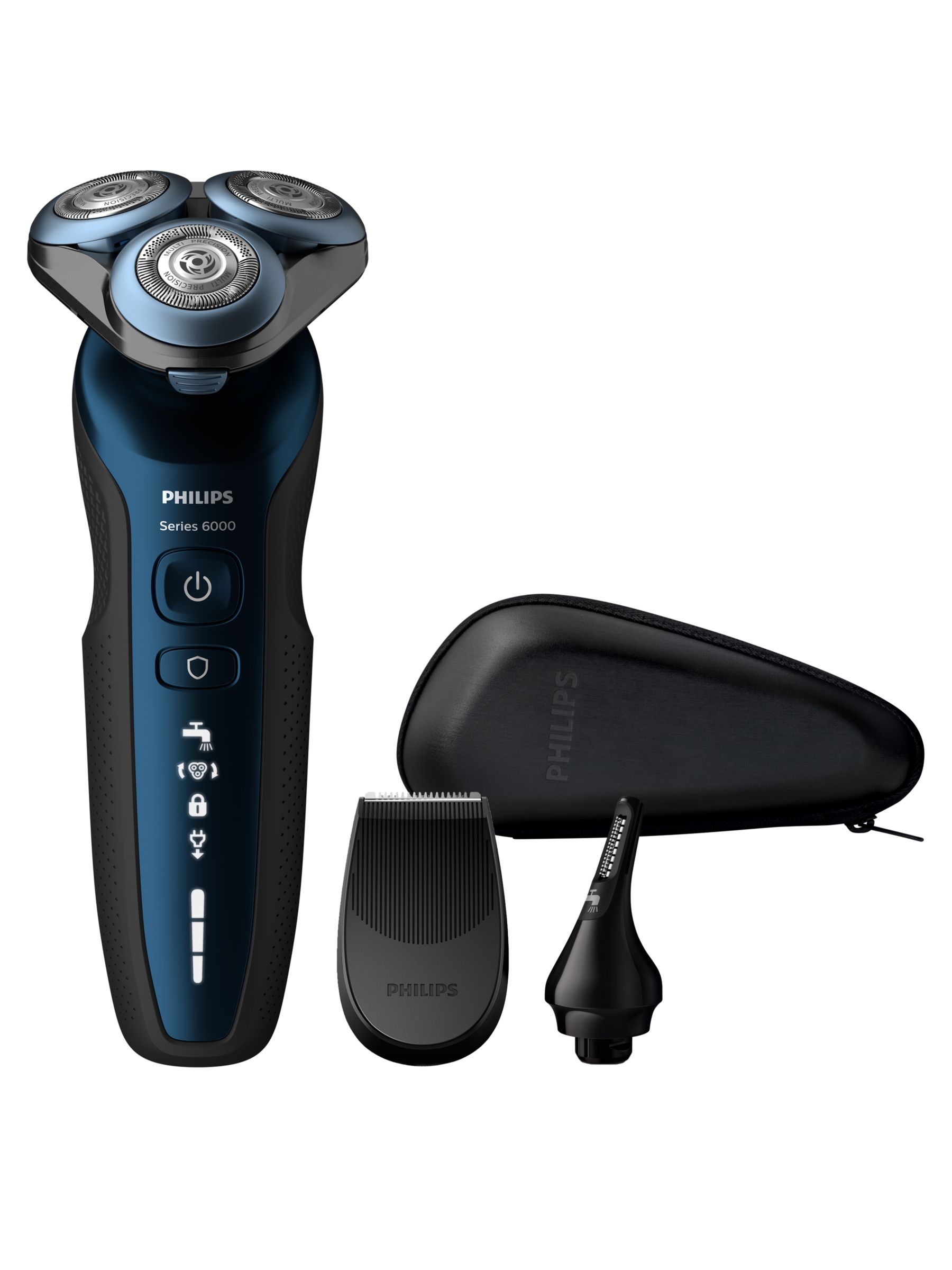 electric razor with trimmer