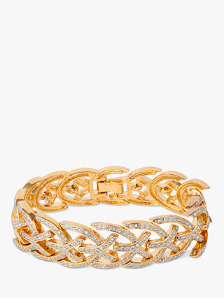 Susan Caplan Vintage D'Orlan 22ct Gold Plated Swarovski Crystal Bracelet, Gold