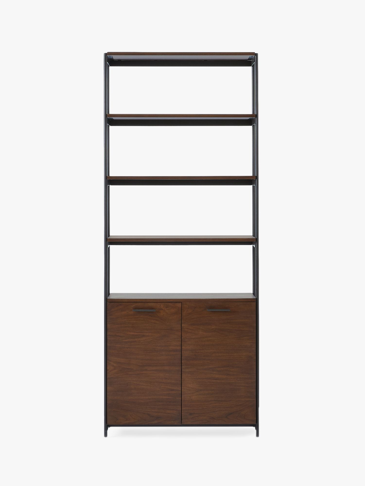 West Elm Foundry Wide Bookcase Dark Walnut At John Lewis Partners