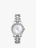 Sekonda 2841 Women's Crystal Bracelet Strap Watch, Silver/Mother of Pearl