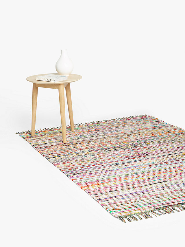 John Lewis ANYDAY Recycled Cotton Chindi Rug, L120 x W180 cm, Multi