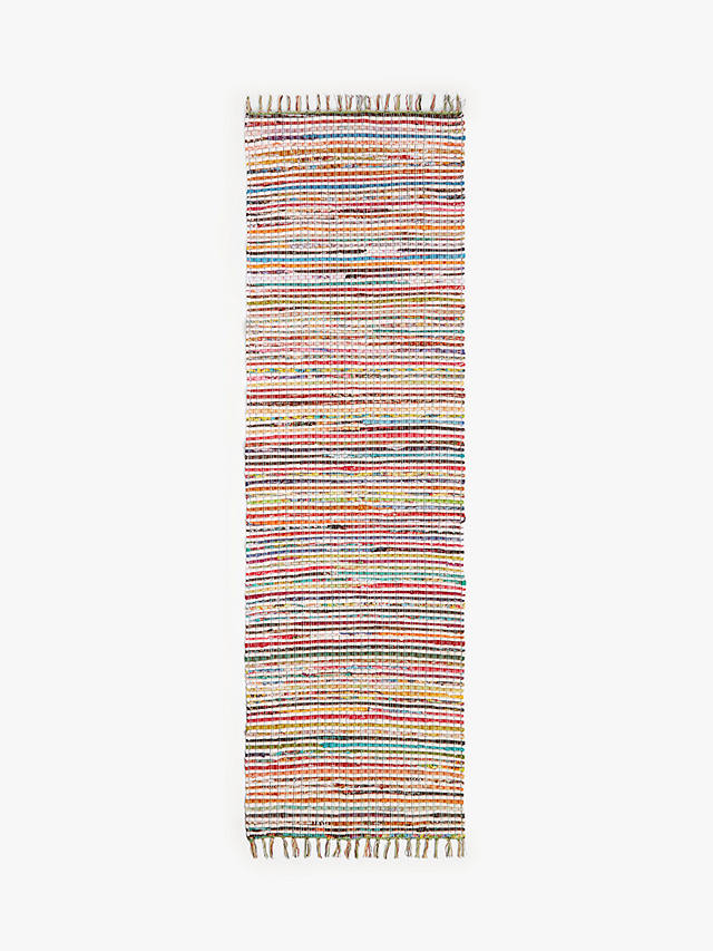 John Lewis ANYDAY Recycled Cotton Chindi Runner Rug, L240 x W70 cm, Multi