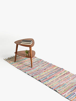 John Lewis ANYDAY Recycled Cotton Chindi Runner Rug, L240 x W70 cm, Multi