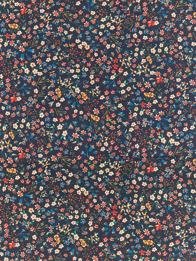 Liberty Fabrics Donna Leigh Floral Print Fabric, Navy