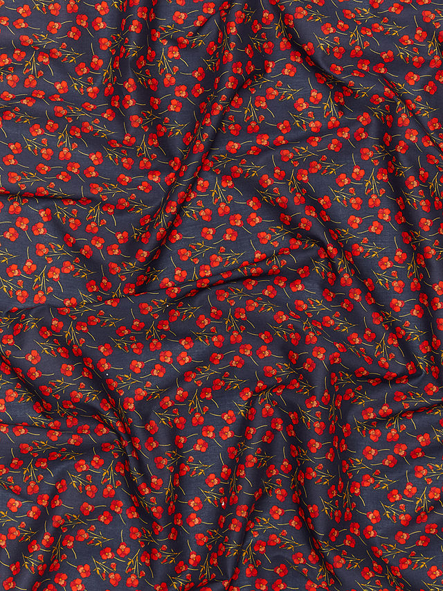 Liberty Fabrics Ros Floral Print Fabric, Navy