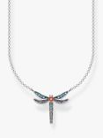 THOMAS SABO Glam & Soul Crystal Crystal Dragonfly Pendant Necklace, Silver/Multi