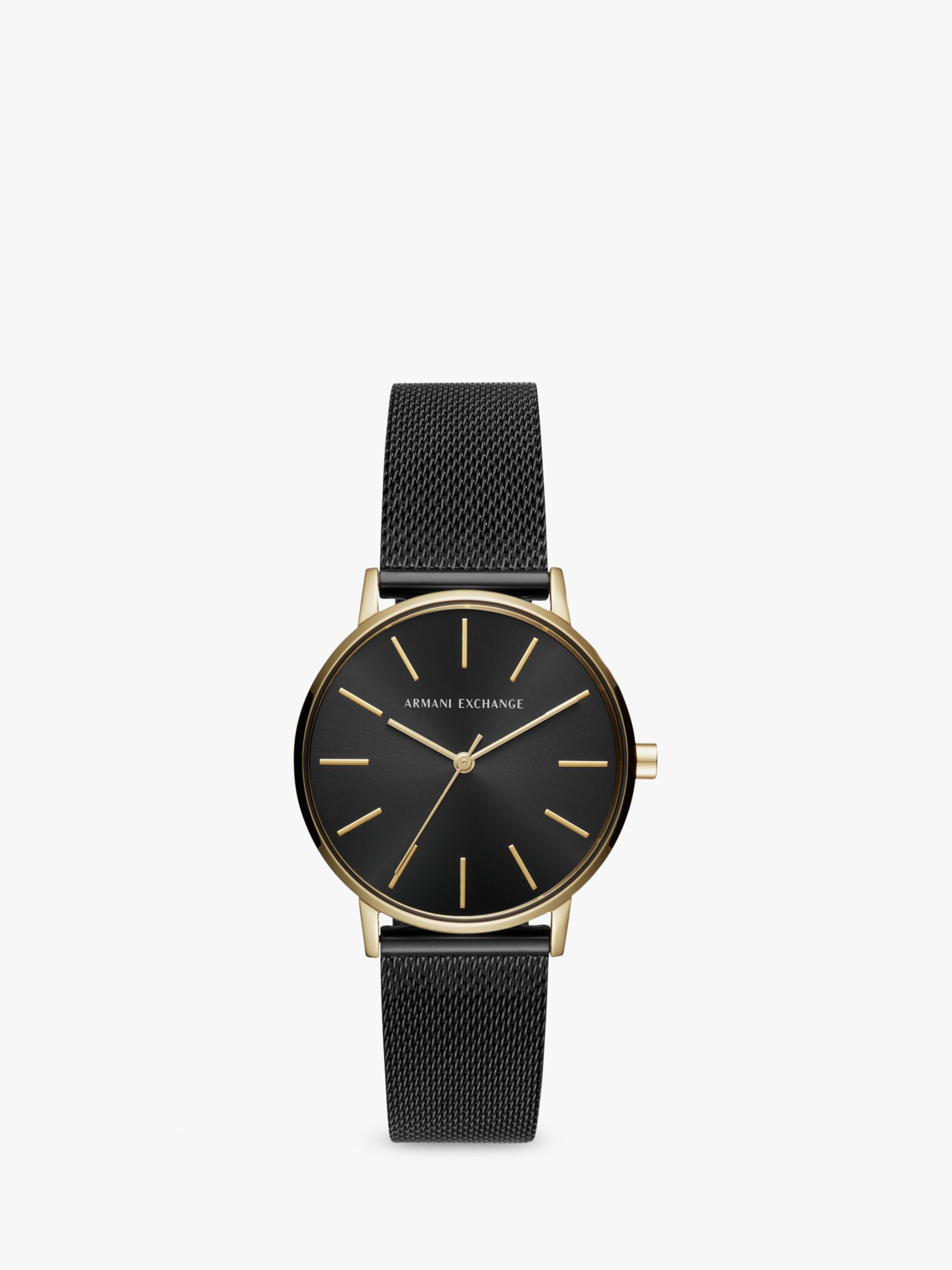 Armani Exchange AX5548 Women's Mesh Bracelet Strap Watch, Black at John  Lewis & Partners