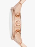 Michael Kors Women's Ritz Crystal Date Chronograph Bracelet Strap Watch, Rose Gold Mk6357