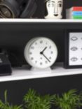Newgate Clocks Silent Sweep Analogue Mantel Clock, 16cm, Posh Grey