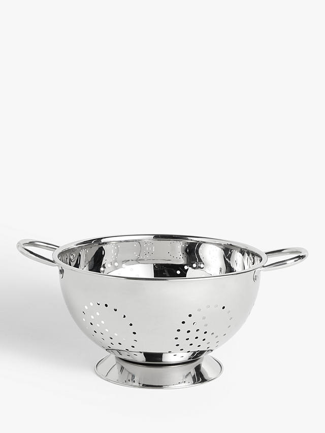 John Lewis & Partners Stainless Steel Footed Colander, Dia.27cm