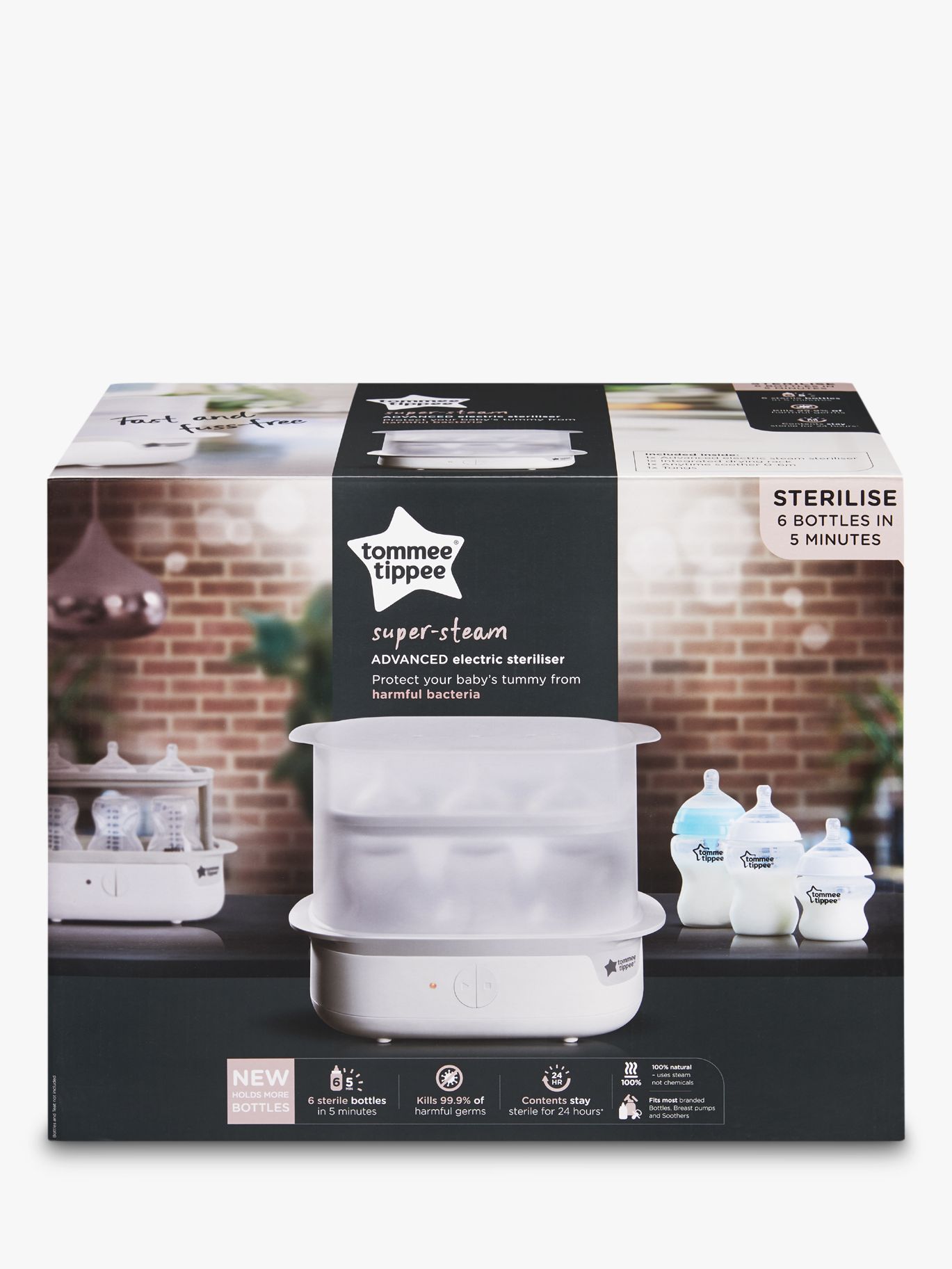 tommee tippee steriliser turned on without water