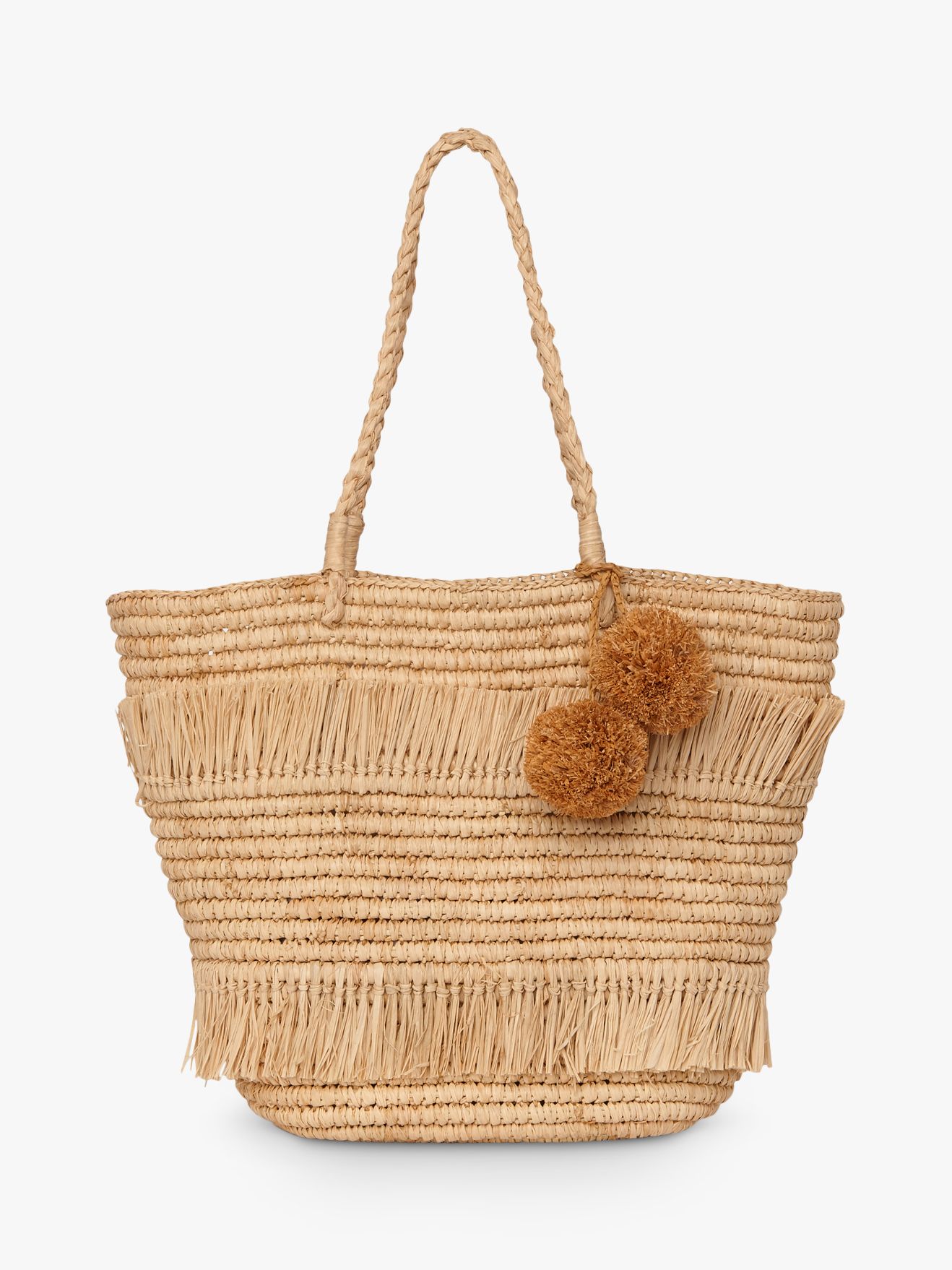 L.K.Bennett Lariel Rafia Tote Bag, Brown at John Lewis & Partners