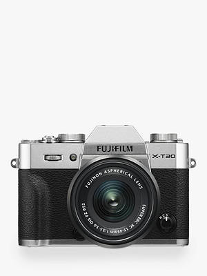 Buy Fujifilm X-T30 Compact System Camera with XC 15-45mm OIS Lens, 4K Ultra HD, 26.1MP, Wi-Fi, OLED EVF, 3” LCD Touch Screen, Silver Online at johnlewis.com