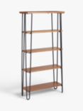 John Lewis Hairpin Tall Bookcase, Dark Oak