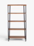 John Lewis Hairpin Tall Bookcase, Dark Oak