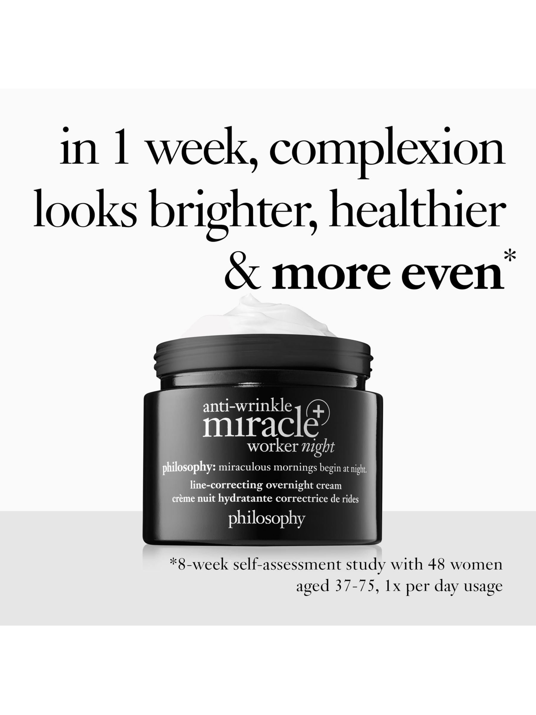 Philosophy Anti-Wrinkle Miracle Worker+ Line-Correcting Overnight Cream, 60ml