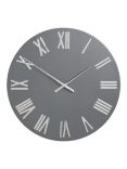 John Lewis Roman Numerals Large Wall Clock, 60cm, Graphite