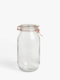 ANYDAY John Lewis & Partners Copper Wire Clip Top Airtight Glass Storage Jar, 2L, Clear