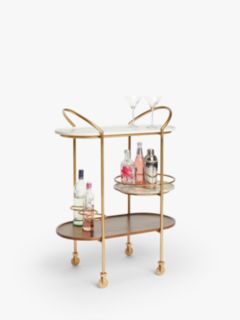 John Lewis + Swoon Raine Bar Cart, Gold