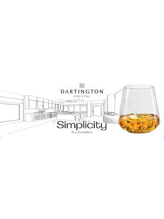 Dartington Crystal Simplicity Tumblers, 290ml, Set of 6, Clear