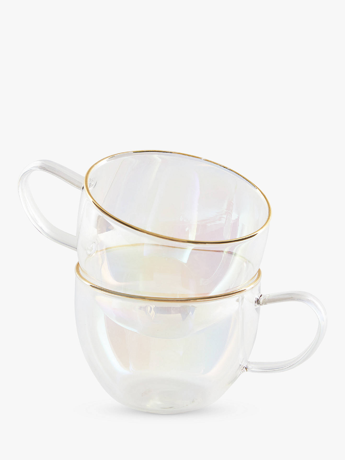 Root7 G Tea Glass Tea Cups Set Of 2 250ml Clear At John Lewis Partners