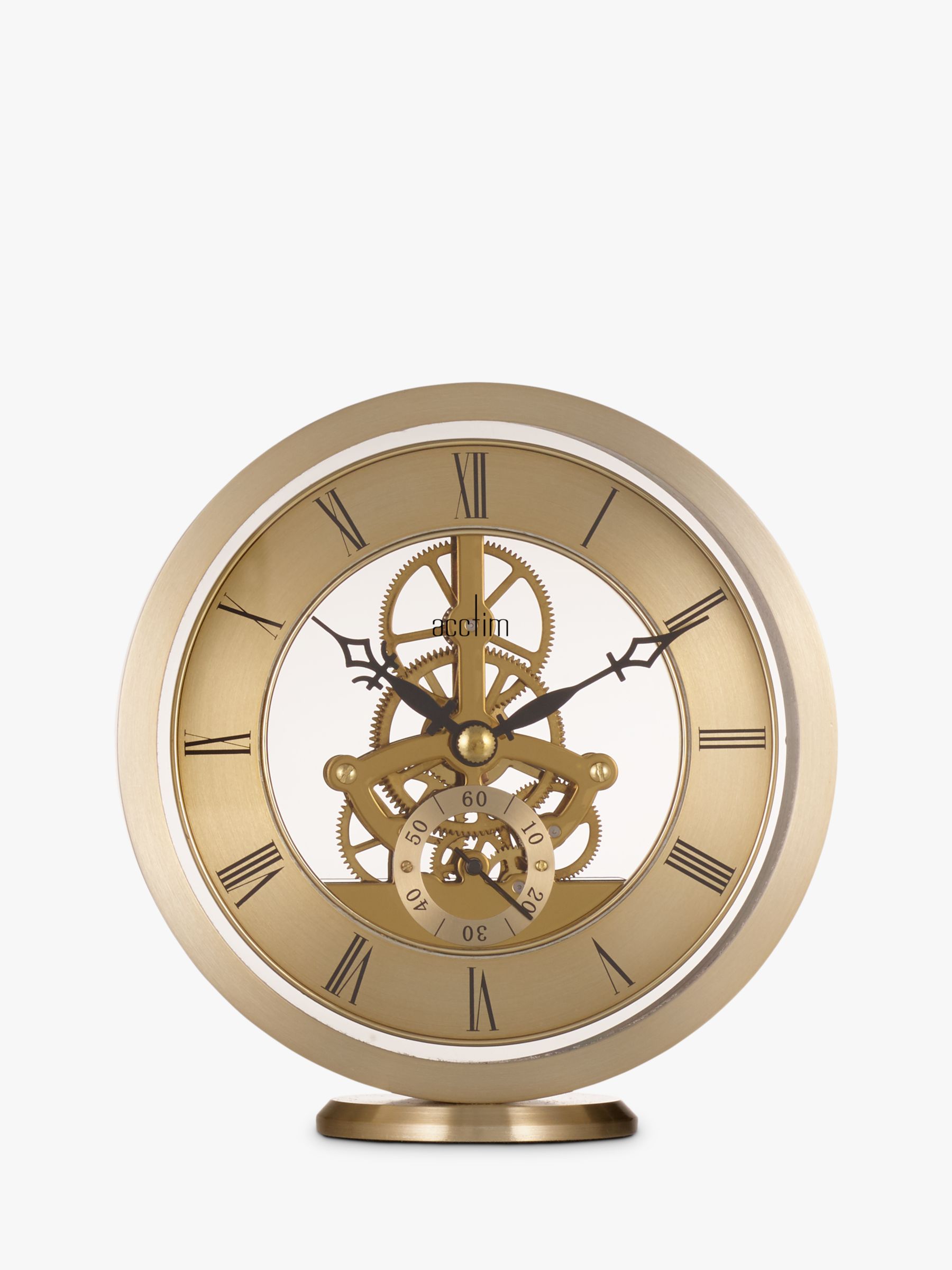 Acctim Milledon Skeleton Mantel Carriage Clock, Gold, 13cm at John Lewis & Partners