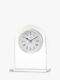 Acctim Ascott Glass Mantel Clock, Clear/Chrome, H17cm