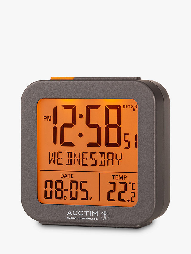 Ara Cele mai vechi timpuri Excavare  Acctim Invicta Radio Controlled Square Digital Alarm Clock, Dark Grey